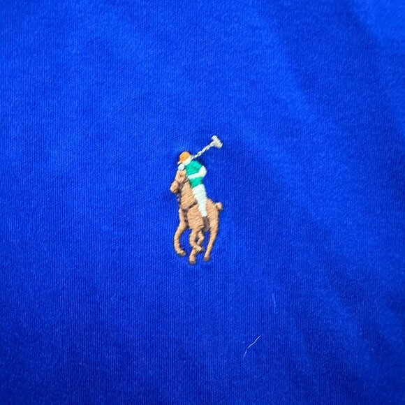 Polo Ralph Lauren Polo Shirt Mens 2XB Big Blue Flesh Pony Preppy Casual - Picture 3 of 8